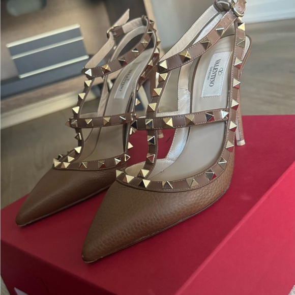 Valentino pebble leather rockstud Heels - Picture 4 of 8